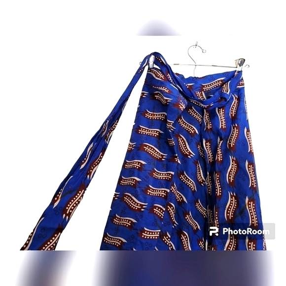 ADVANCE APPARELS Long Ethnic Print Wrap Around Maxi Skirt - Picture 4 of 7